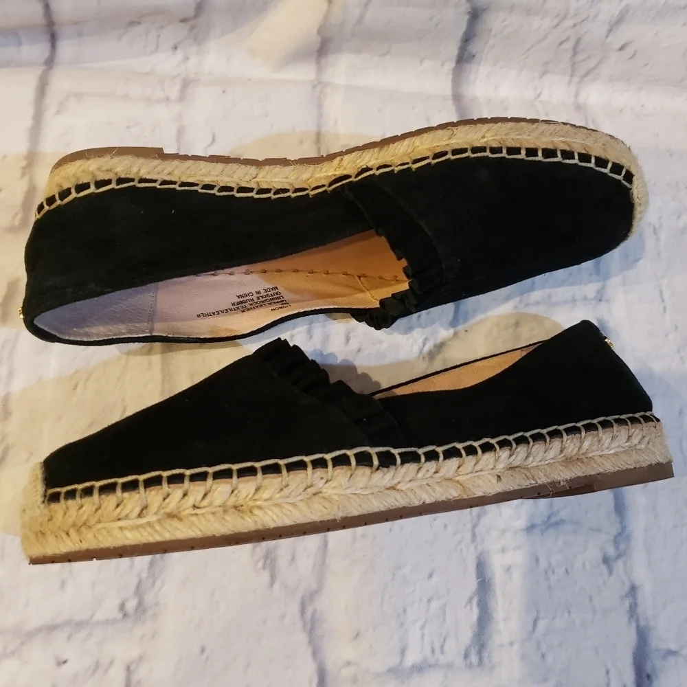 Kate Spade Lisbon Black Suede Espadrille